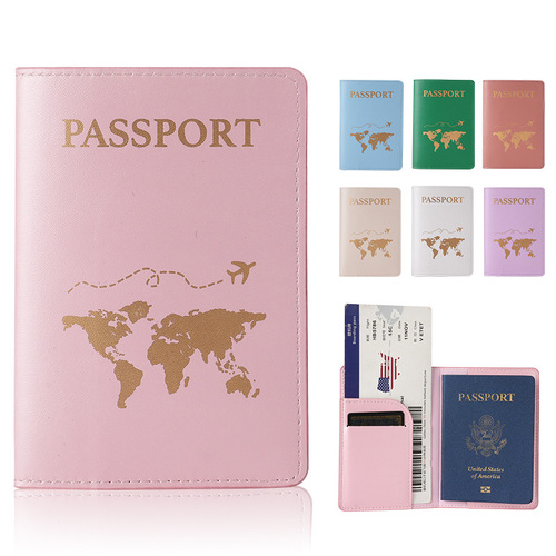 Cross-border leather passport holder for couples, new wedding gift, travel document bag, passport protector, PU passport case