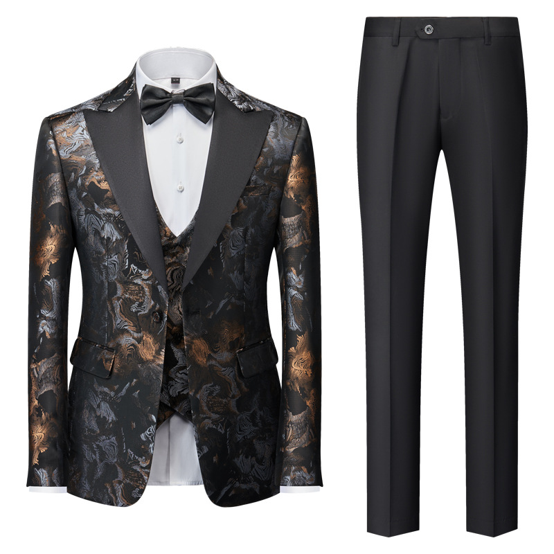 Men's Clothing men's new suits men's wedding groom suit three piece suit_voghion.com