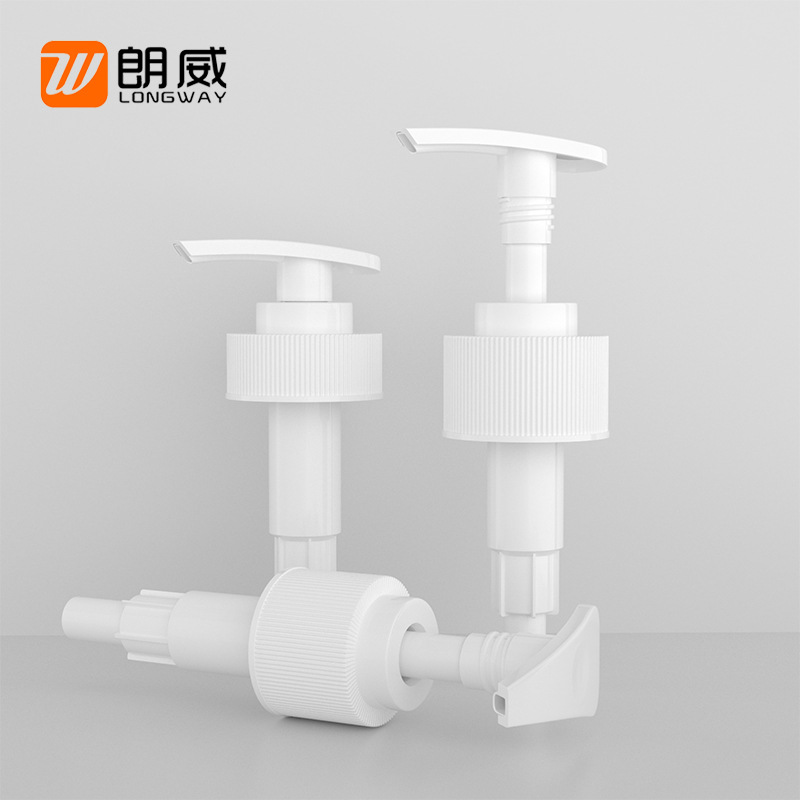 24mm/28mm cabeza de la bomba de loción blanca cabeza de la bomba de prensa personalizada LW0201-K de fábrica al por mayor