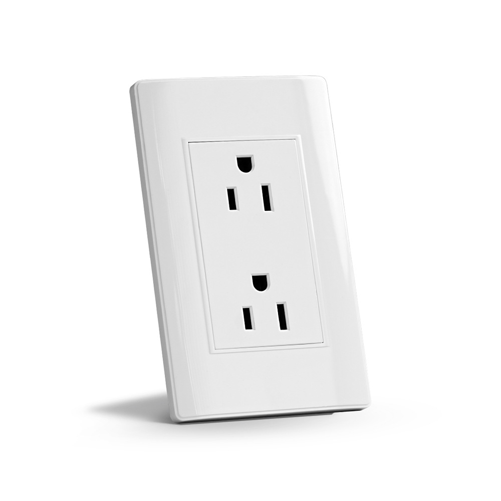 Enchufe de América del Sur 118B Enchufe de pared americano plano 6 orificios 110V 250V 15A/16A Panel de conmutación de PC estándar americano