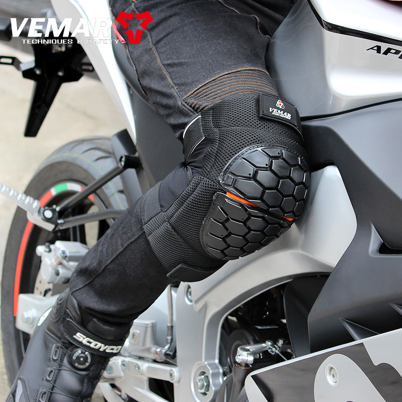 夏にバイクの膝保護2セットの騎士オフロード保護具四季防風保温転倒防止脚|undefined