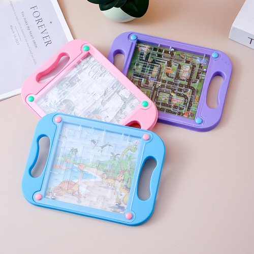 Children's balance ball board handheld game track maze tablet moving ball toy educational focus training kindergarten