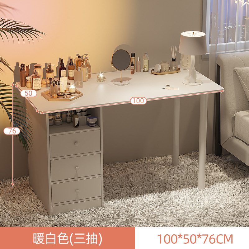 Comedor de tocador, escritorio de almacenamiento, dormitorio moderno y minimalista, casa de alquiler pequeña, mesas de maquillaje de estilo en línea