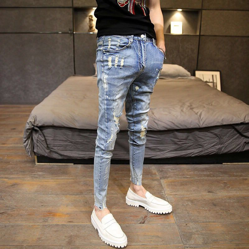 Trendy jeans nine-point pants Korean ver...