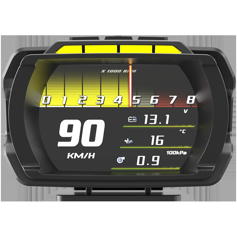 Ventas transfronterizas calientes A580 medidor obd de automóviles hud cabeza alta temperatura del agua de carreras modificado velocímetro de millación total