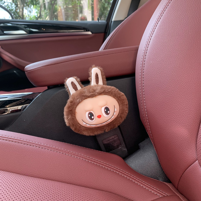 Cute Car Safety Plug with Buckle Plug Cute Bubu Car Rear Seat Belt Extension Holder