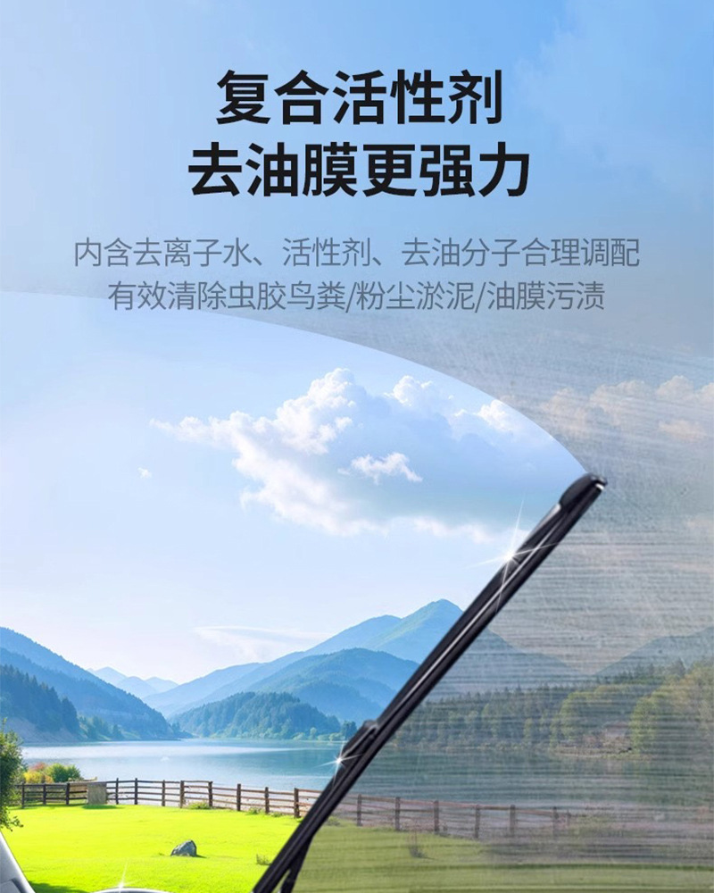 Car Glass Cleaner, Powerful Stain Remover, Oil Film Remover, Ethanol Glass Cleaner, Winter Antifreeze Glass Cleaner, Withstands Temperatures Below -40 Degrees