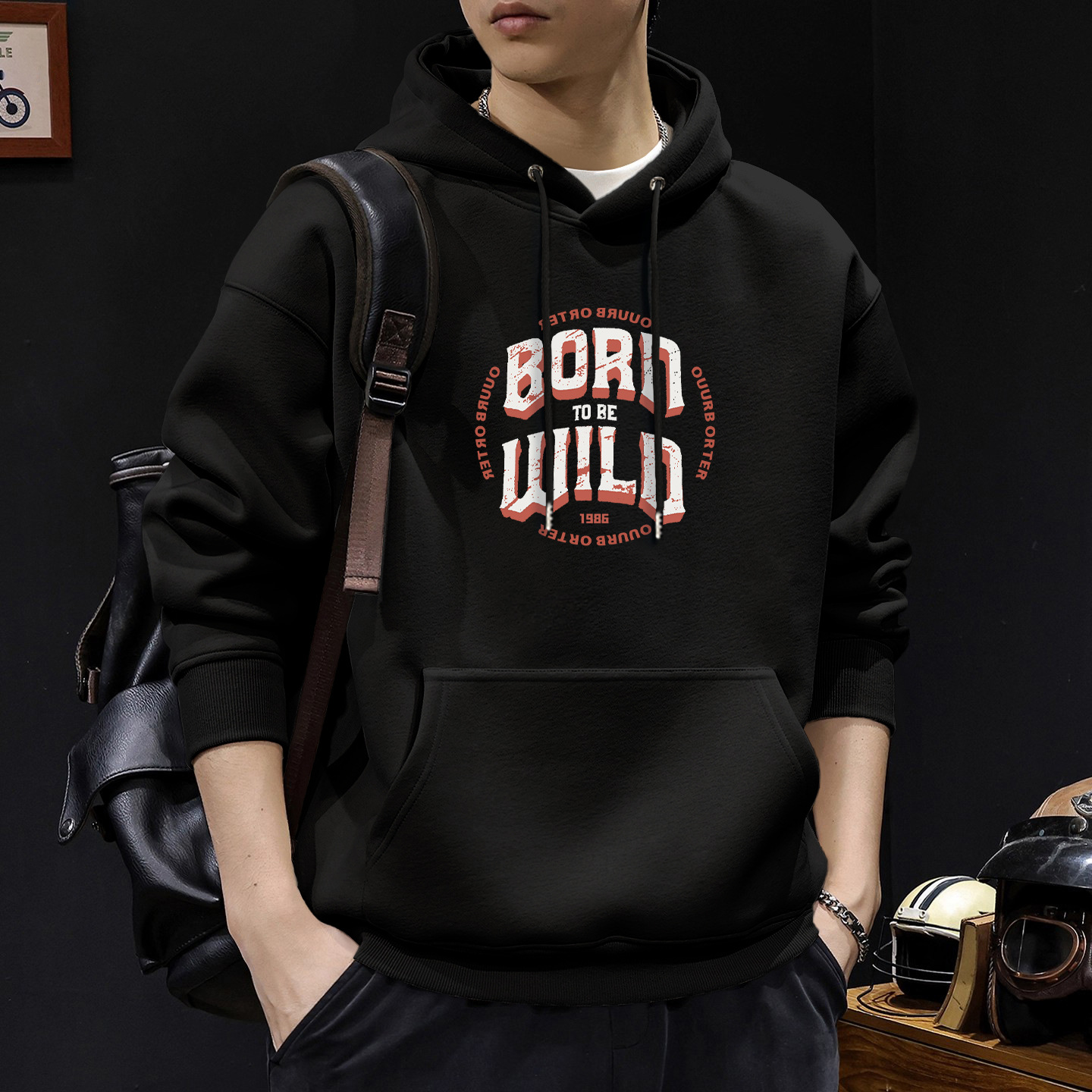 Chaqueta con capuz Negro Regular - 2153