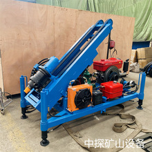 牵引轮式水汽两用钻井机 多角度光伏打孔机 150米液压伸缩钻井机