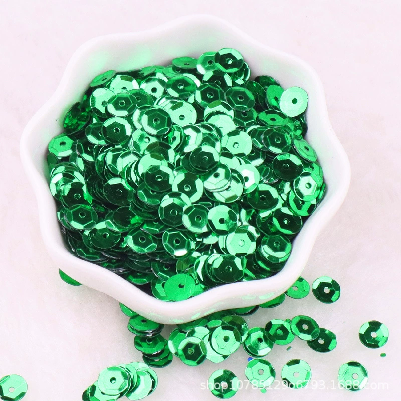 6mm серебристый с ажурной подошвой sequins, ярко светящийся лазерный круглый вогнутый планшет DIY пошив одежды вспомогательные материалы аксессуары