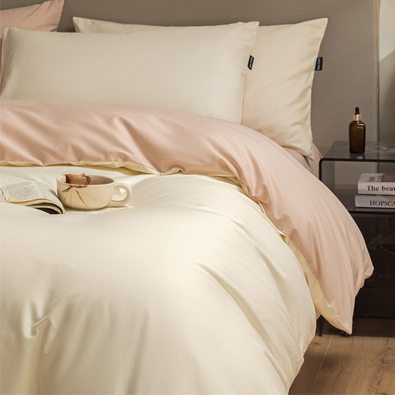 60 camas de algodón conjunto de cuatro piezas 2025 nueva sábanas de algodón de lujo ligero de algodón largo cuatro estaciones colcha de cama universal