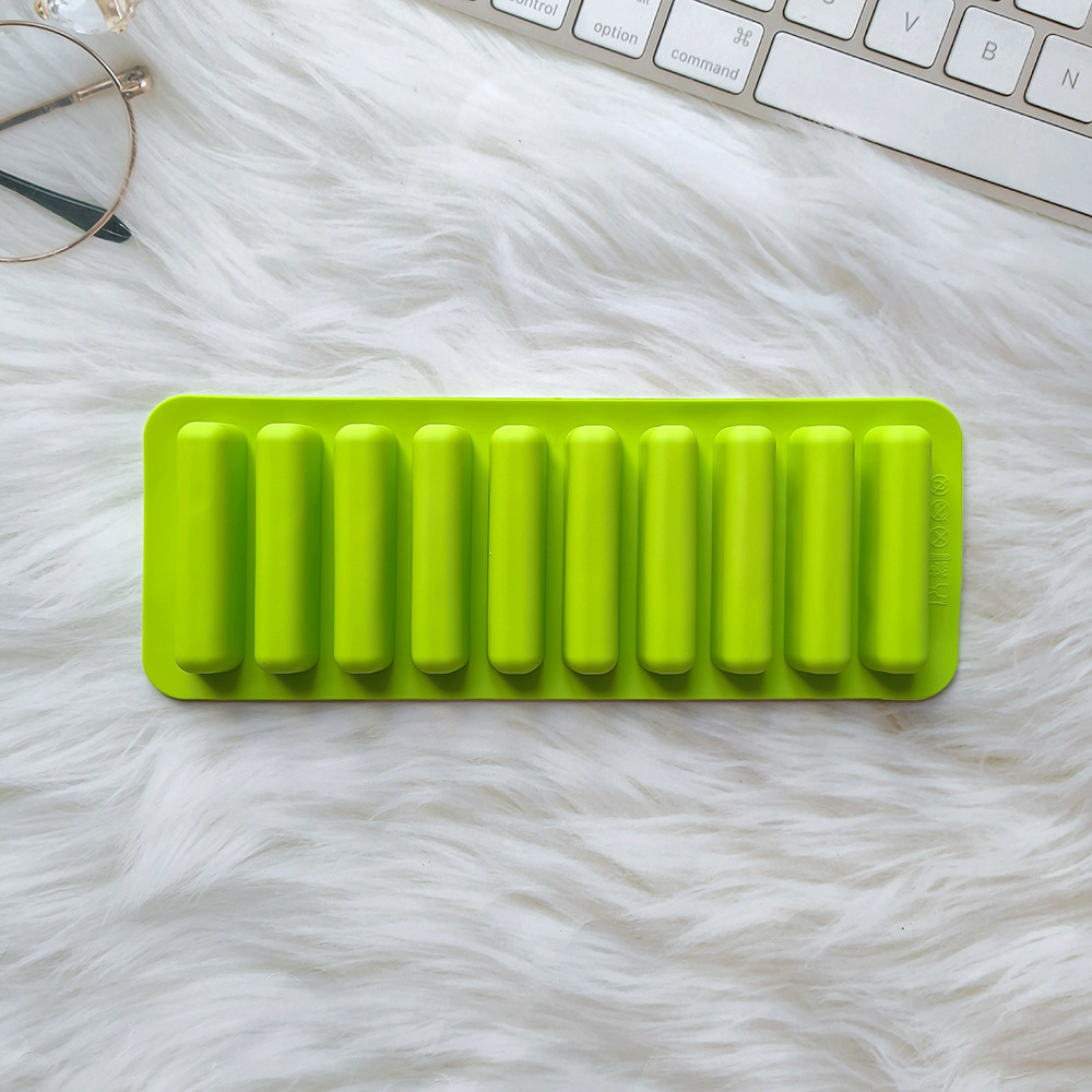 10 tira larga 519 molde de silicona DIY dedo galletas de chocolate molde de hielo palillos molares