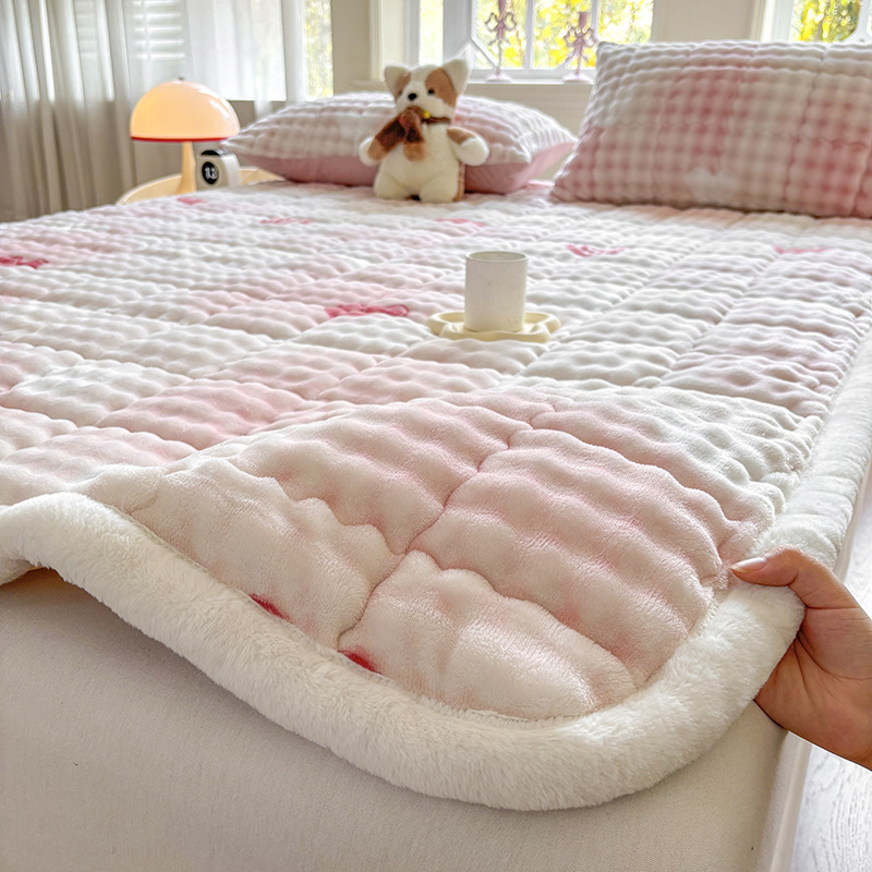 New Class a Printed Thickeneded Rabbit Plush Mattress Student Dormitory Soft Mattress Cushion Home Tatami Mat