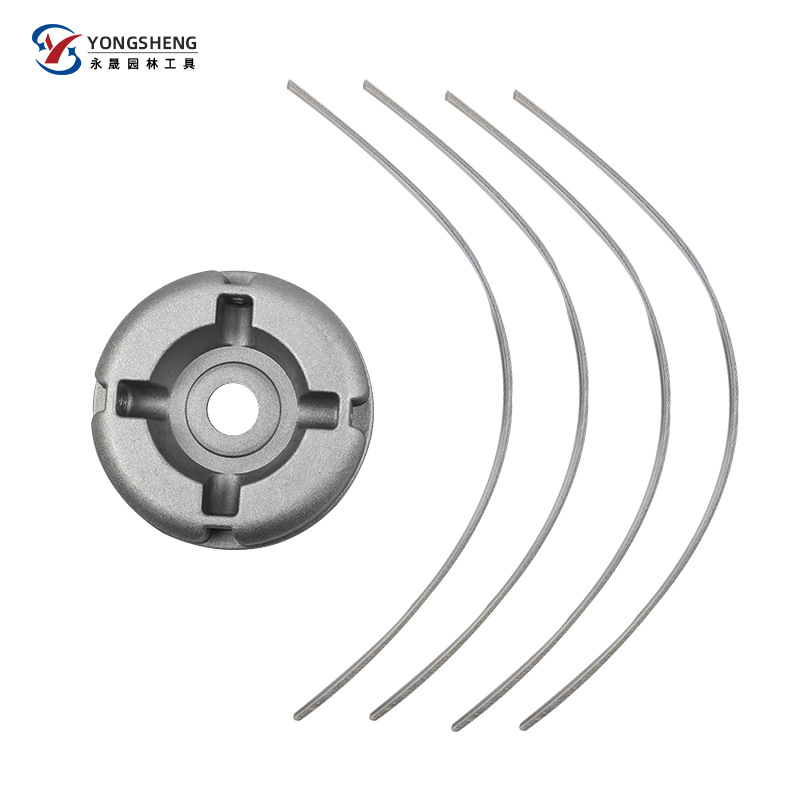 Cortacésped cabeza de paja cabeza de aluminio columna cabeza de paja cilíndrica brillante accesorios desmontaje-fabricante de accesorios resistentes al desgaste libre