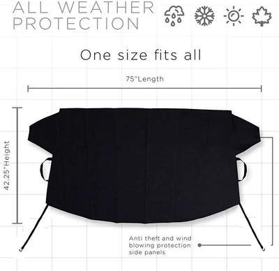 Car snow shield: and Frost Snow Cover Half - oxford-cloth-snow-shield-small-size