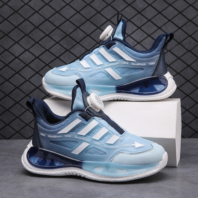 Chaussures de sport pour enfants 2023 printemps et été nouveaux garçons et filles surface en maille respirante boucle torsadée tendance chaussures de course_voghion.com