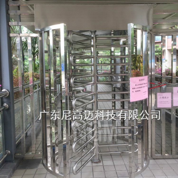 佛山金名都小区人行道旋转门 防爬通道栅栏回栏 120度三扇转叶闸