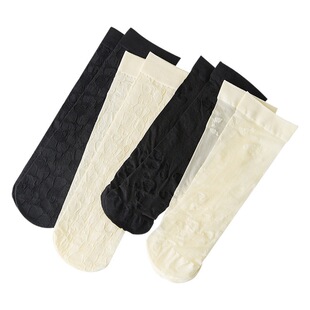 Long socks women's spring and summer thin mesh breathable women's tube socks black Japanese JK wind summer cotton socks wholesale