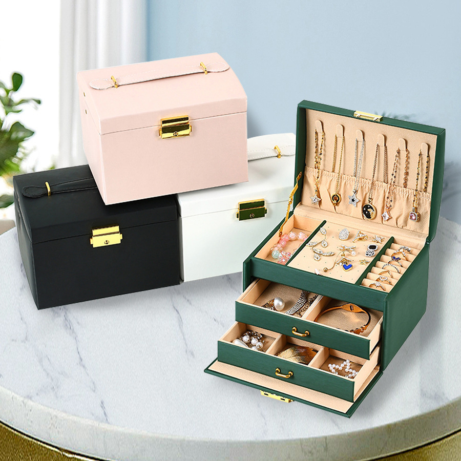 Portable Jewelry Box for Storing Gold Bracelets and Watches, Easy to Carry When Traveling, Dust-Proof, Moisture-Proof and Anti-Oxidation Jewelry