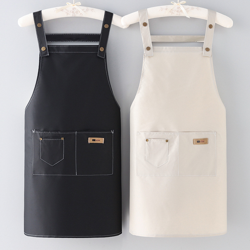 Apron waterproof and oil-proof home kitchen cooking waist printable logo fashion strap barista manufacturers wholesale