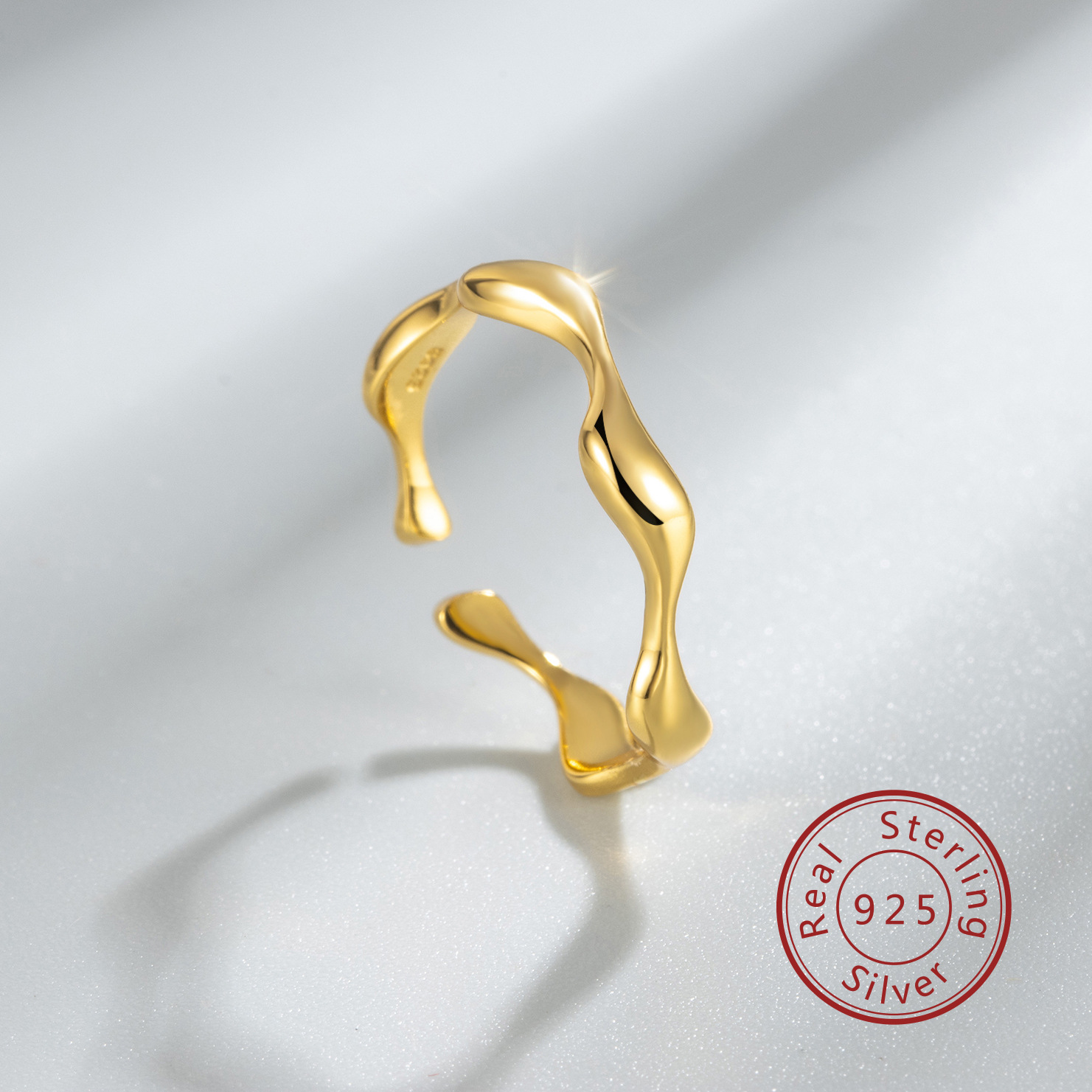 2g Weight Open Rings Classification 1 Piece Quantity 925 Sterling Silver Geometric Open Rings 925 Sterling Silver Rings