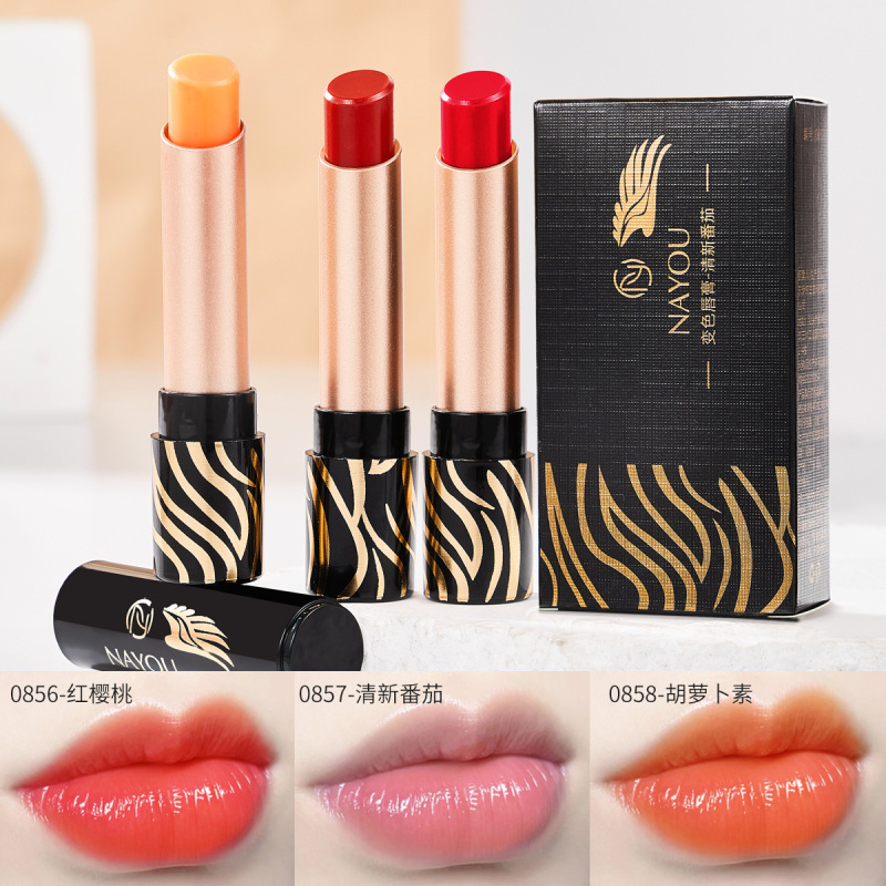 Nayou Carotene Warm-Changing Lip Balm Thousands of Colors Moisturizing and Color-Changing Lipstick Dropshipping