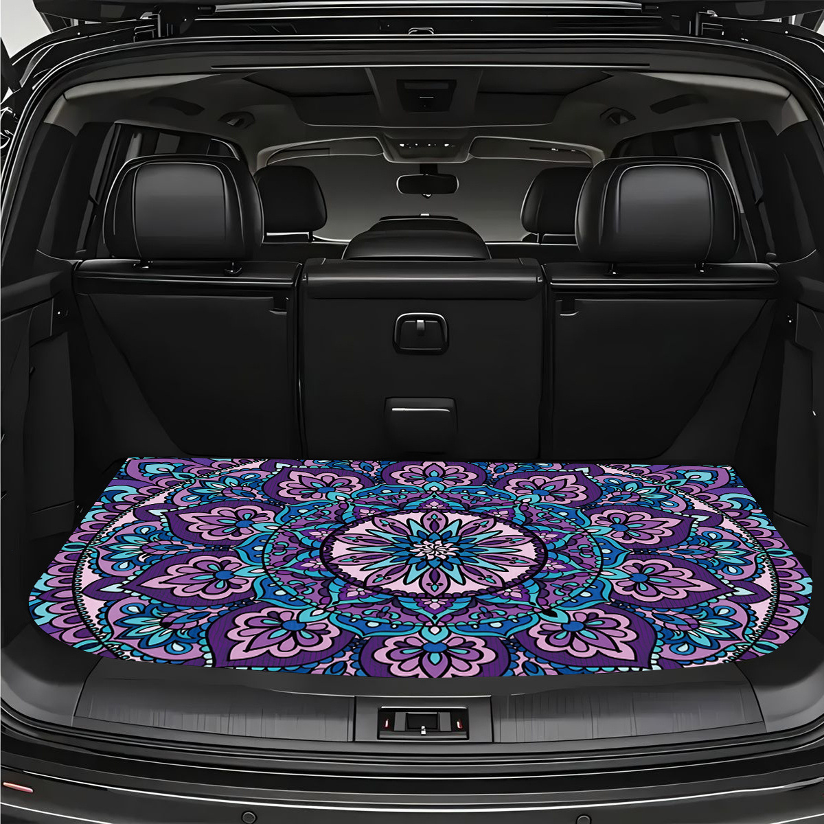 TEMU branded and shipped car trunk mats, dirt-resistant and wear-resistant car floor mats, dustproof full-cover car mats