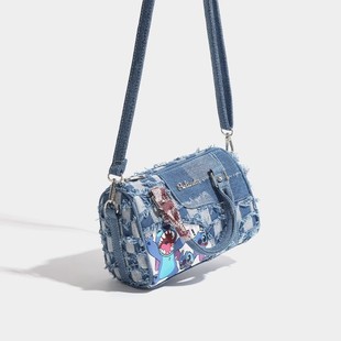 UR Original Large Capacity Pillow Bag Women's 2024 Spring and Summer New High-end Niche Denim Shoulder Crossbody Bag