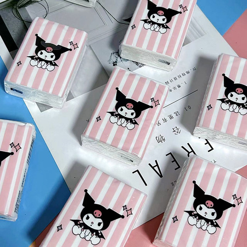 Kurolo Handkerchief Paper Student Portable Small Packet Paper Facial Tissue Toilet Paper Napkin Wettable Water Tissue