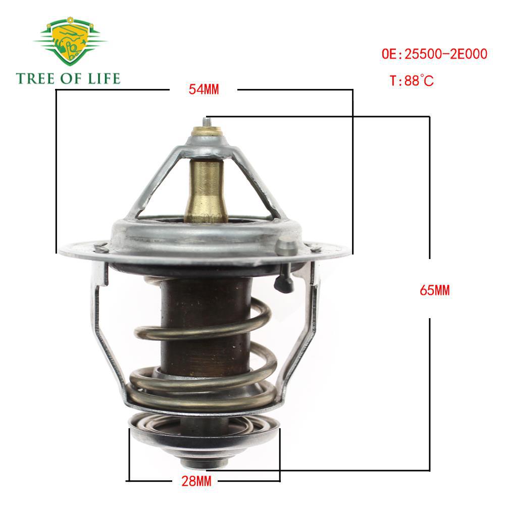 25500 - 2E000 para termostato de refrigerante de motor Kia moderno