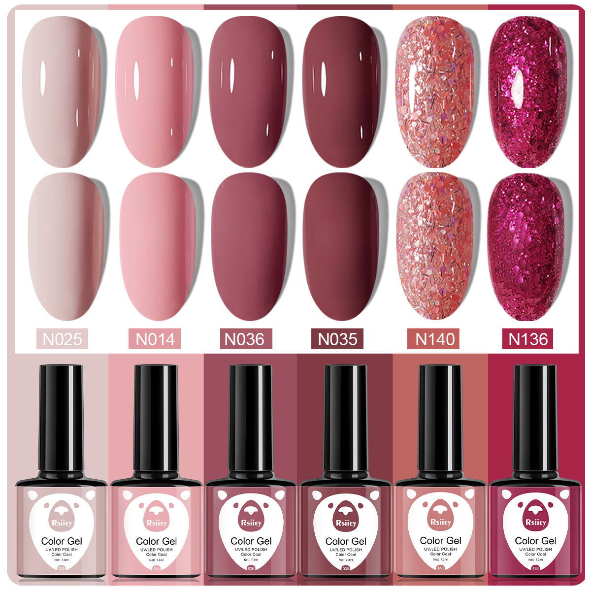 6 colores esmalte de uñas pegamento fototerapia embotellada color popular pintado brillante ojo de gato pegamento UV fototerapia pegamento esmalte de uñas traje de pegamento