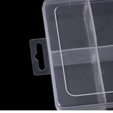 大號8格透明可拆雙扣塑料長八格儲物漁具五金工具零件配件收納盒
