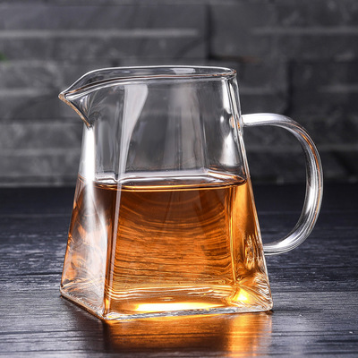 Vidrio borosilicato cuadrado justo taza hogar transparente vidrio té mariscos té fabricante grande Kung Fu juego de té taza masculina