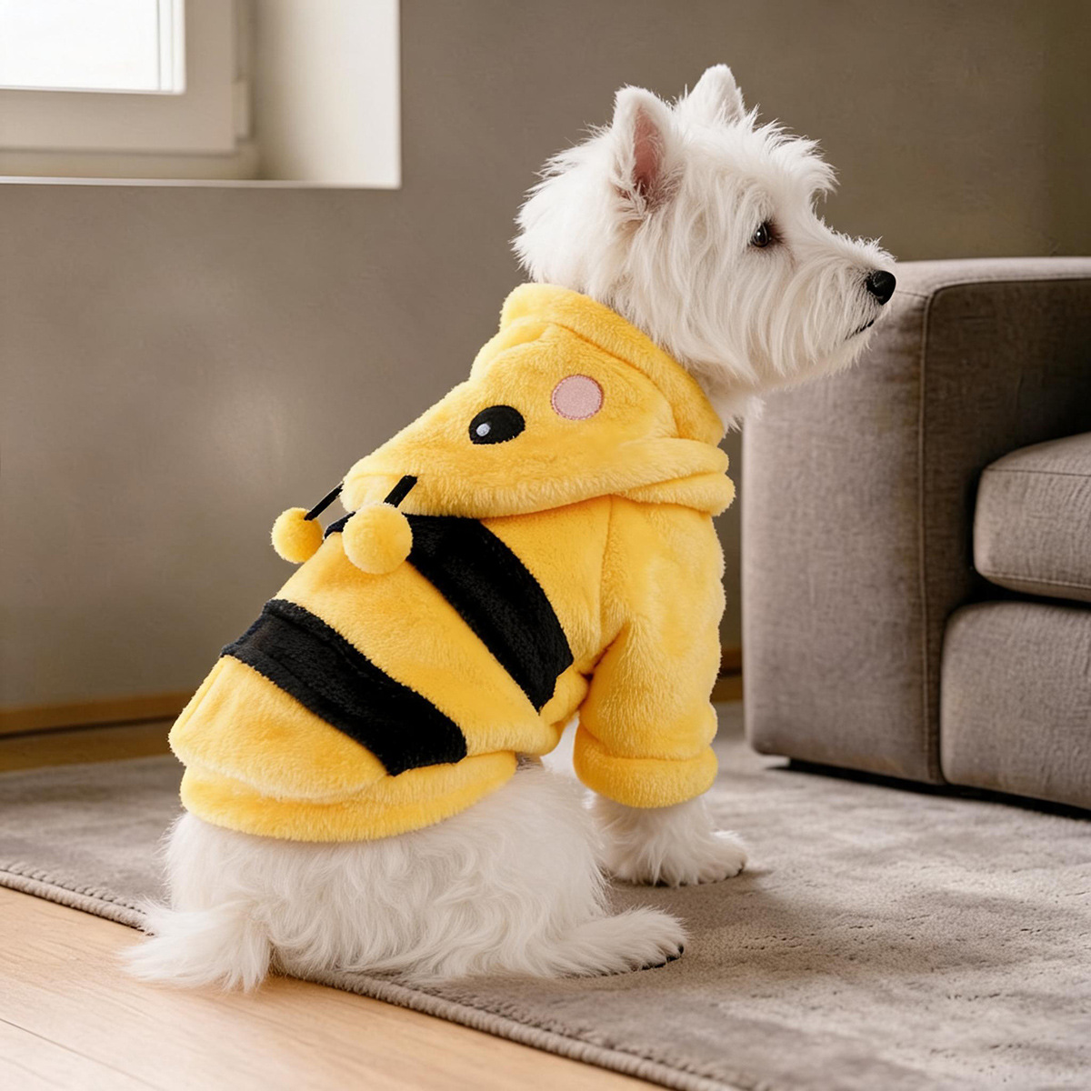 Ropa para perros y gatos PETCIRCLE, colección de otoño e invierno, forrada de lana, cálida, con un lindo diseño transformable.