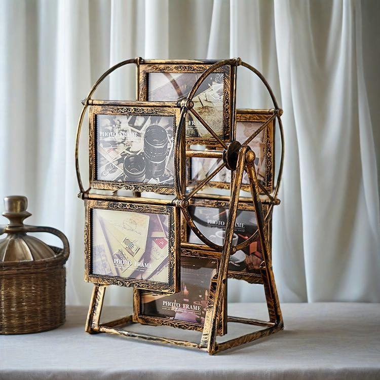 Manufacturer Wholesale European-Style Rotating 5inch Ferris Wheel Windmill Photo Frame Display Stand Children's Photo Wedding Studio Photo Manufacturer Wholesale European-Style Rotating 5inch Ferris Wheel Windmill Photo Frame Display Stand Children's Photo Wedding Studio Photo