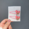 Cute hairpins, bangs, crab pin, fuchsia hair accessory, children's hairgrip