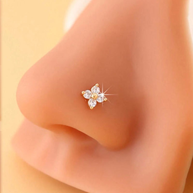 Exquisite Zircon Nose Stud With Multi Element Copper Micro Inlay_voghion.com