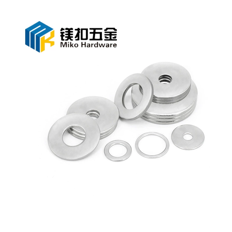 В наличии Поставка 304 плоская шайба из нержавеющей стали DIN125 плоская шайба M1.6-M64