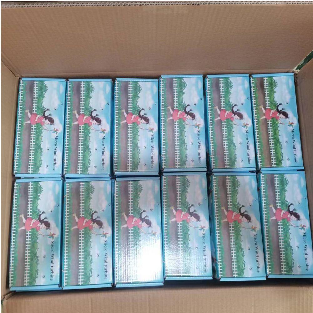 Motorcycle electric car decoration light small windmill wind power generation light LED wind power warning light accessories