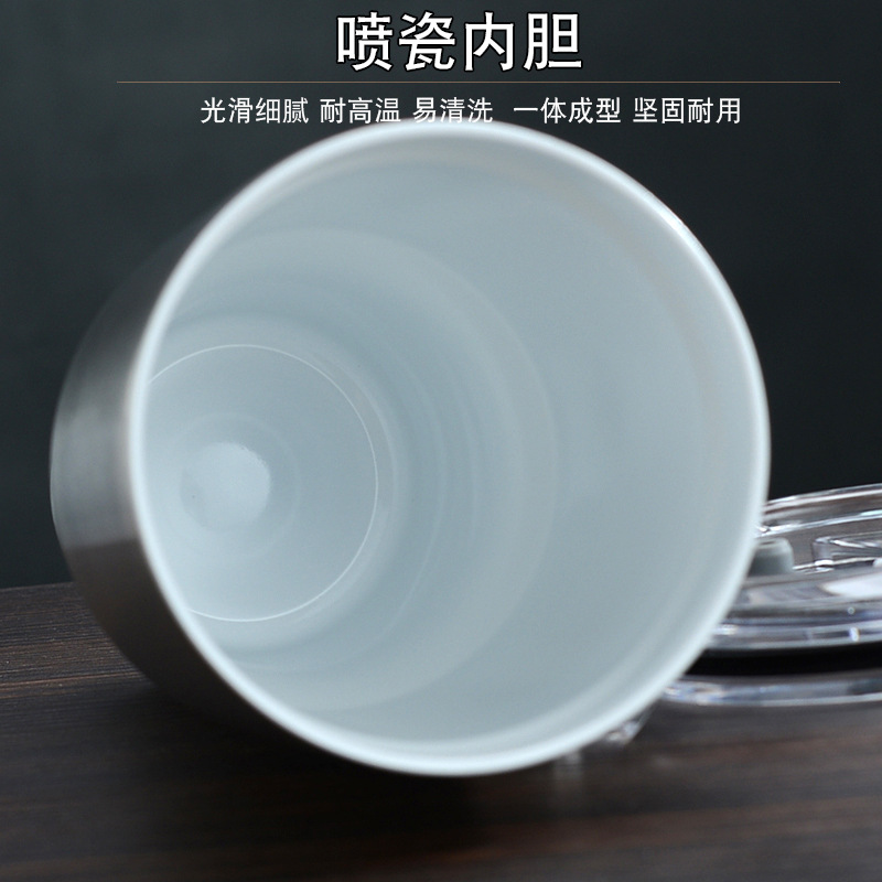 Suministro directo de fábrica 30oz aerosol interior de cerámica taza de helado taza de cerveza de coche 304 taza de vacío de acero inoxidable taza de coche