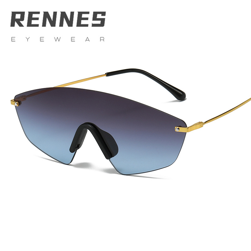 2022 europeo y americano de una sola pieza gafas de sol PC lente ins estilo original diseño personalizado gafas de sol 30083