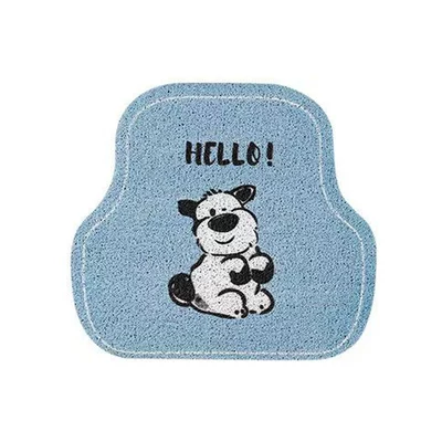 rear seat anti-slip and dirt-resistant car — Avtomobil döşəmə paspasları - blue-background-puppy-single-rear-row-silk-loop-5050cm19691969