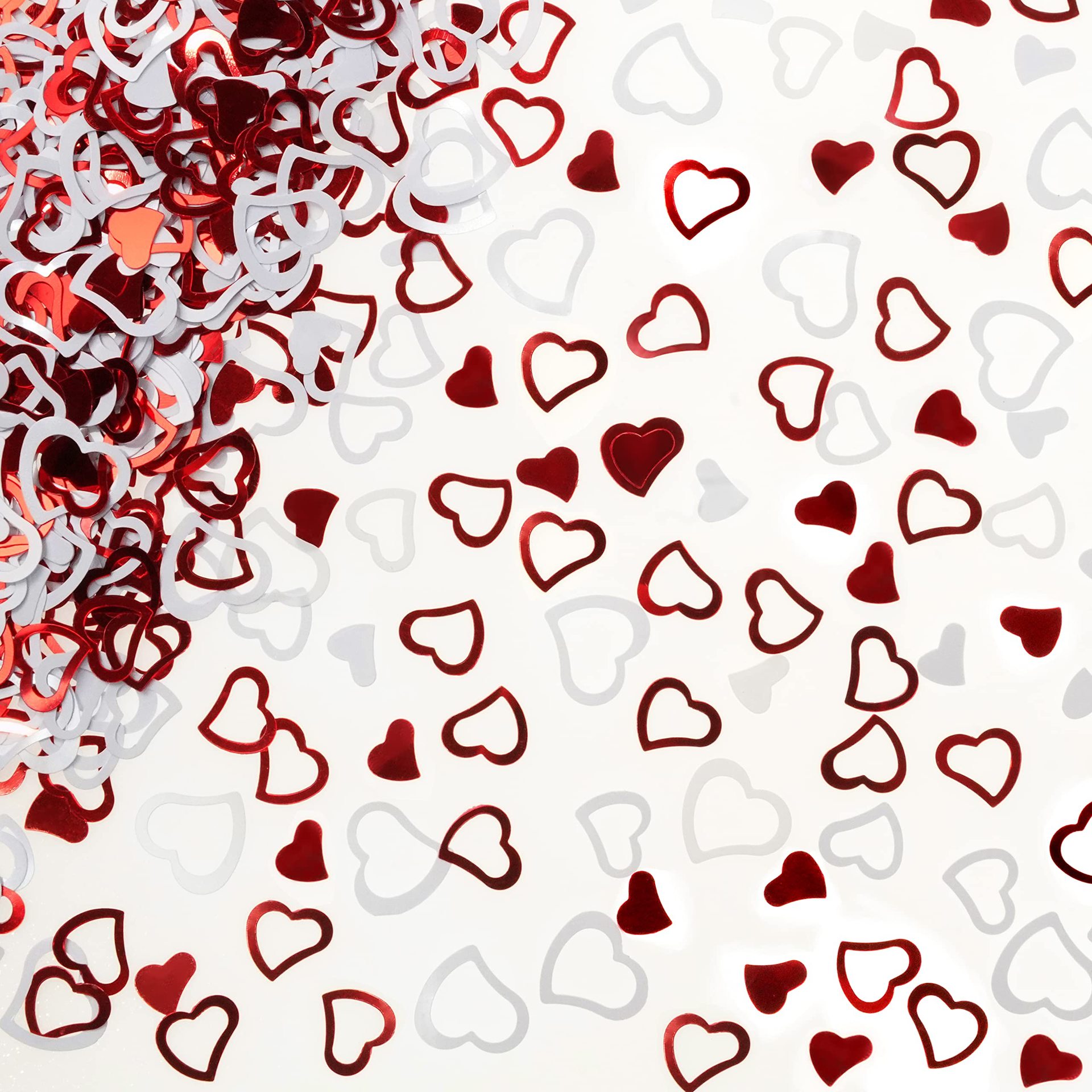 빨간색과 은색 솔리드 중공 혼합