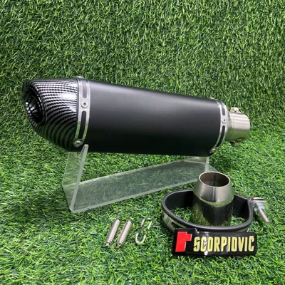 Motorcycle exhaust pipe Tail Section 675Sr Race - black-car-pattern-head