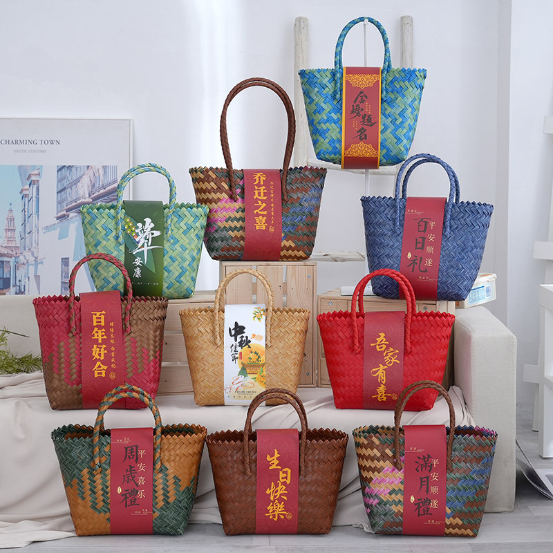 Hand-Held Bags, Souvenirs, Waistbands, Gift Baskets, Large Capacity DIY Handmade Plastic Handbags Wholesale
