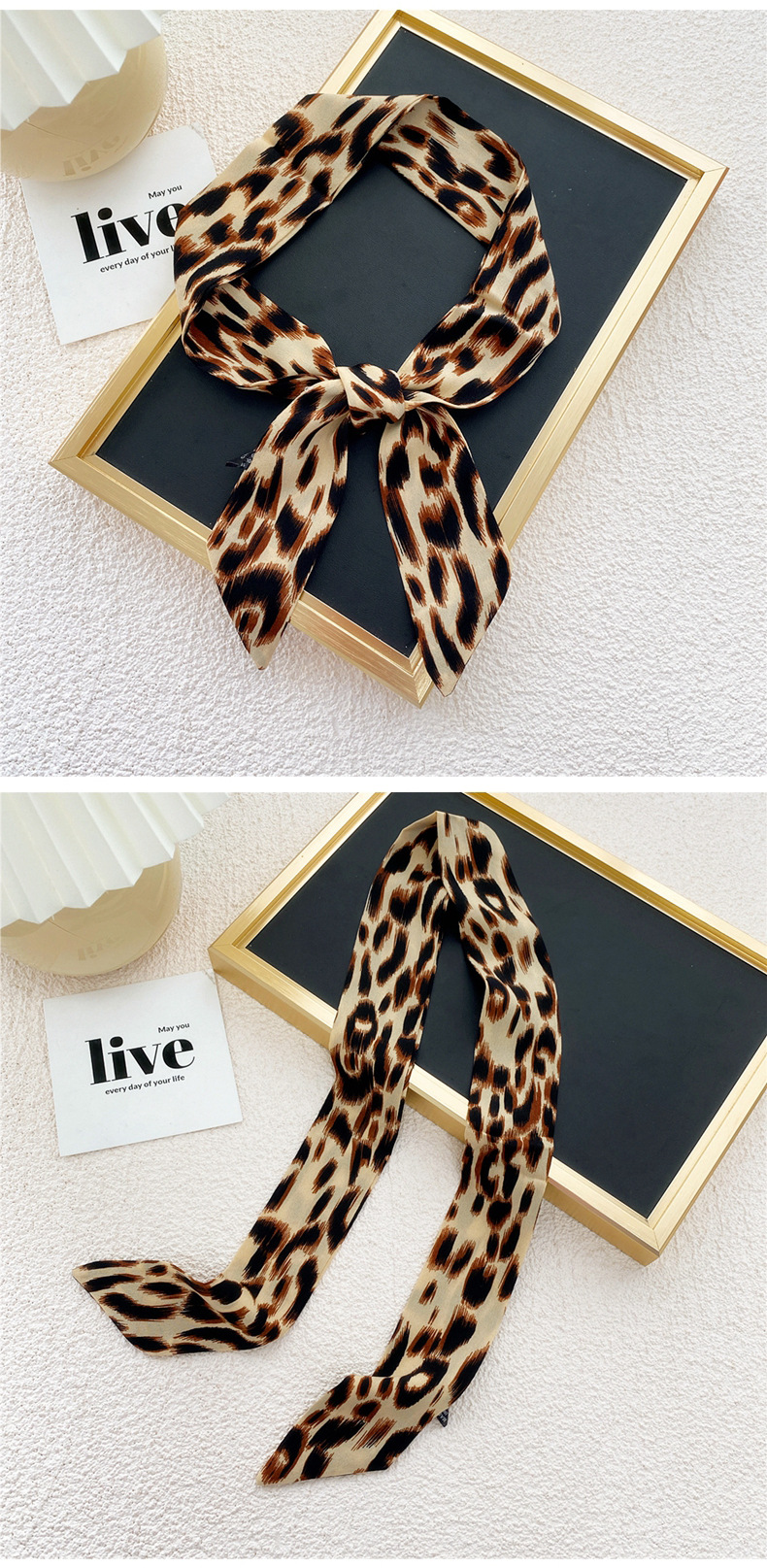 Fashion Contrast Color Polka Dots Small Silk Scarf Wholesale Nihaojewelry display picture 22