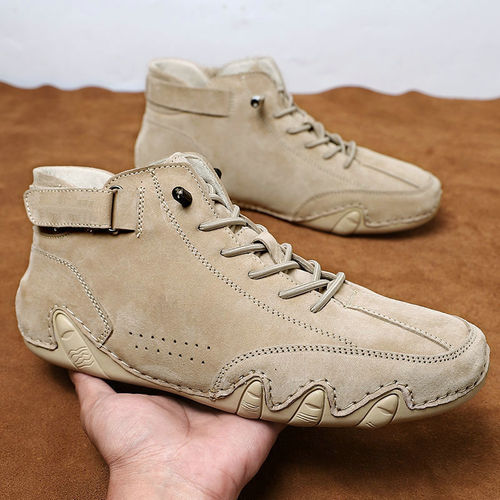 LDECK cross-border large size octopus men's shoes high-top men's and women's sports and casual shoes toe-layer genuine leather Martin boots