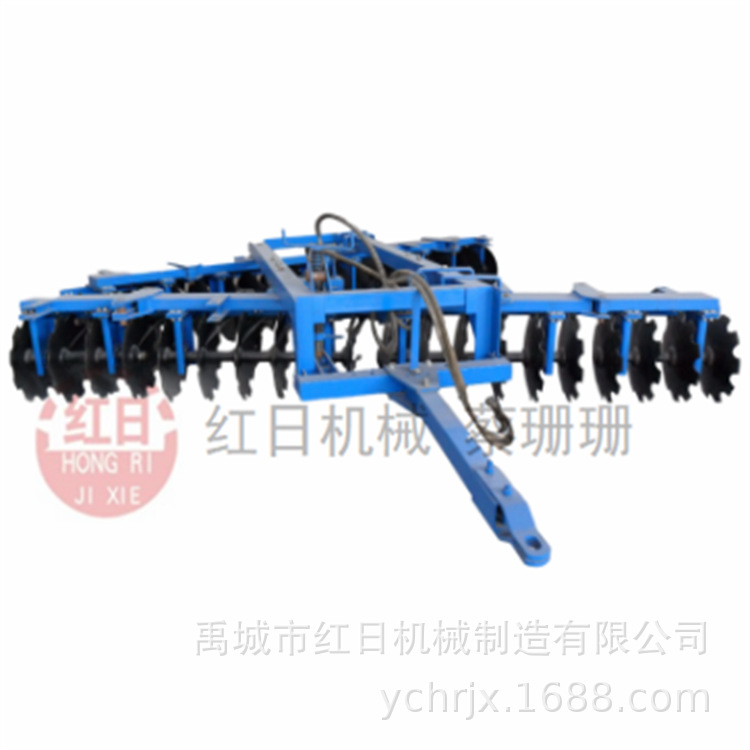 红日圆盘耙  拖拉式牵引中耙 土壤耕整机械40片折翼中耙 4.4米圆