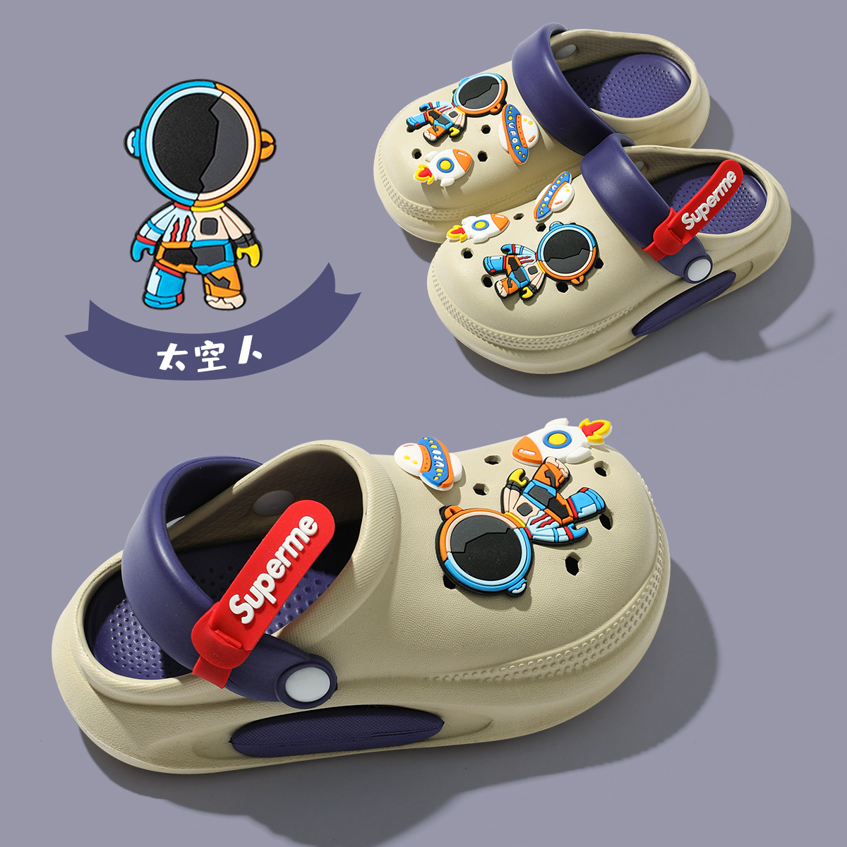 Children's Hole Shoes Summer Girls' Seaside Beach Shoes Flat Non-Slip Deodorant Sandals and Slippers Men's Outwear Garden Shoes
