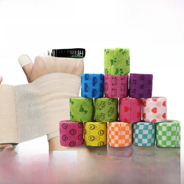 Cartoon Bandage Pet Bandage Horse Bandage Non-Woven Self-Adhesive Printed Elastic Bandage Bone Fixed Bandage
